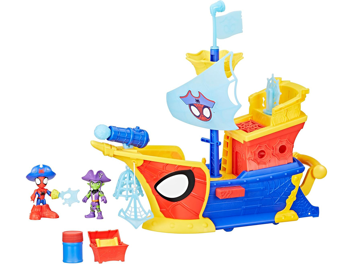 SPIDEY AND HIS AMAZING FRIENDS Marvel Water-Webs Webs Ahoy Bubble Pirate Ship