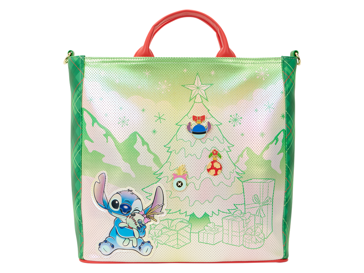 Lilo & Stitch Holiday Tote Pin Trader Crossbody Bag