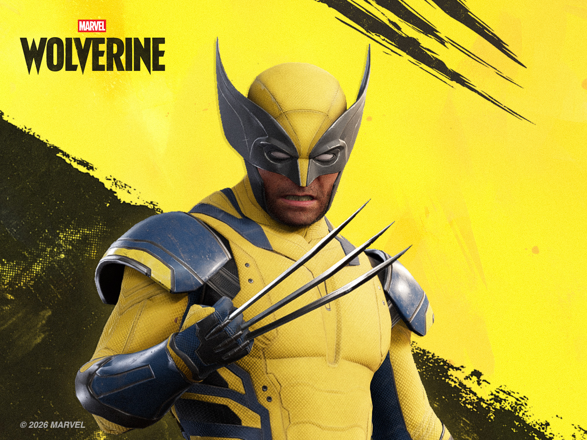 Wolverine in yellow suit with claws